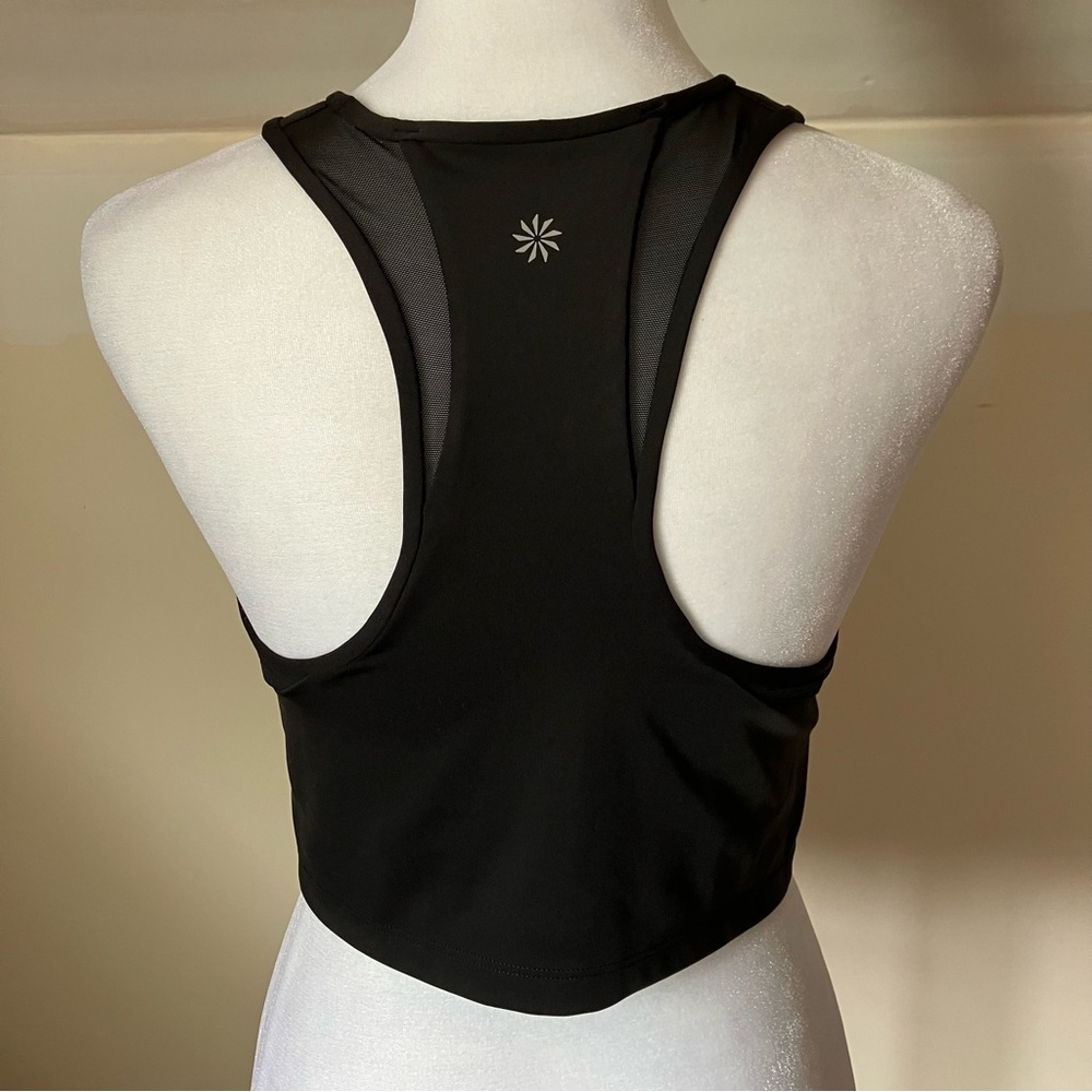 Athleta Black Conscious Crop Mesh Sports Bra size Small - Picture 6 of 7